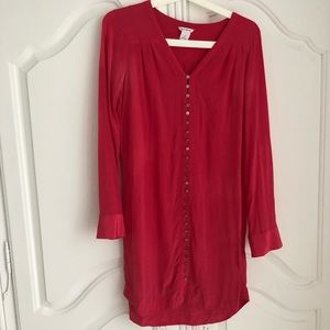 Club Monaco Magenta shirt dress size 2
